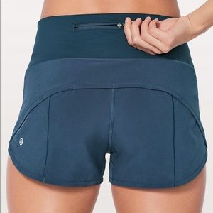 Blue Lululemon Speed Up High-Rise Shorts 💙
